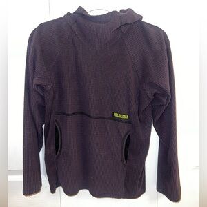 Melanzana Microgrid Hoody in Eggplant